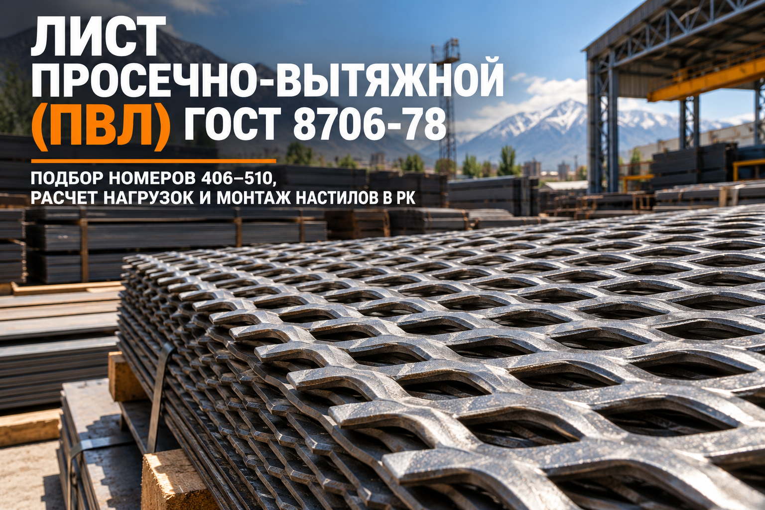 Лист просечно-вытяжной (ПВЛ) ГОСТ 8706-78: подбор номеров 406–510, расчет нагрузок и монтаж настилов в РК