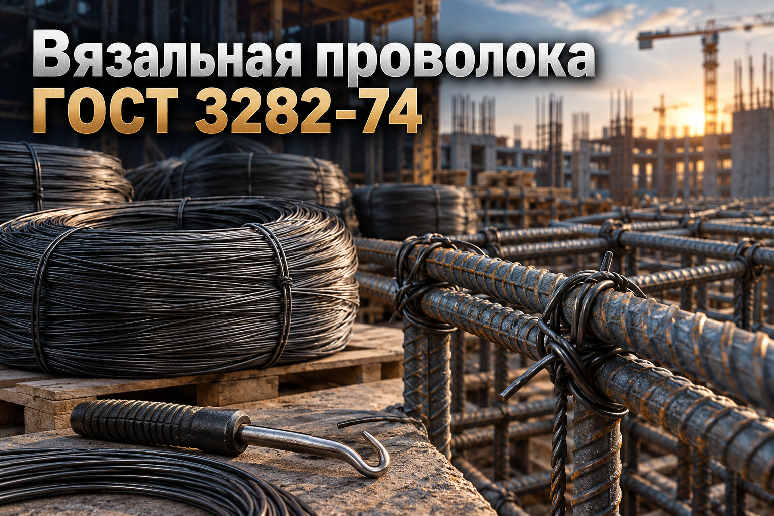 Проволока вязальная отожженная ГОСТ 3282-74: диаметры, вес, расход на тонну арматуры и вязка каркасов в Казахстане