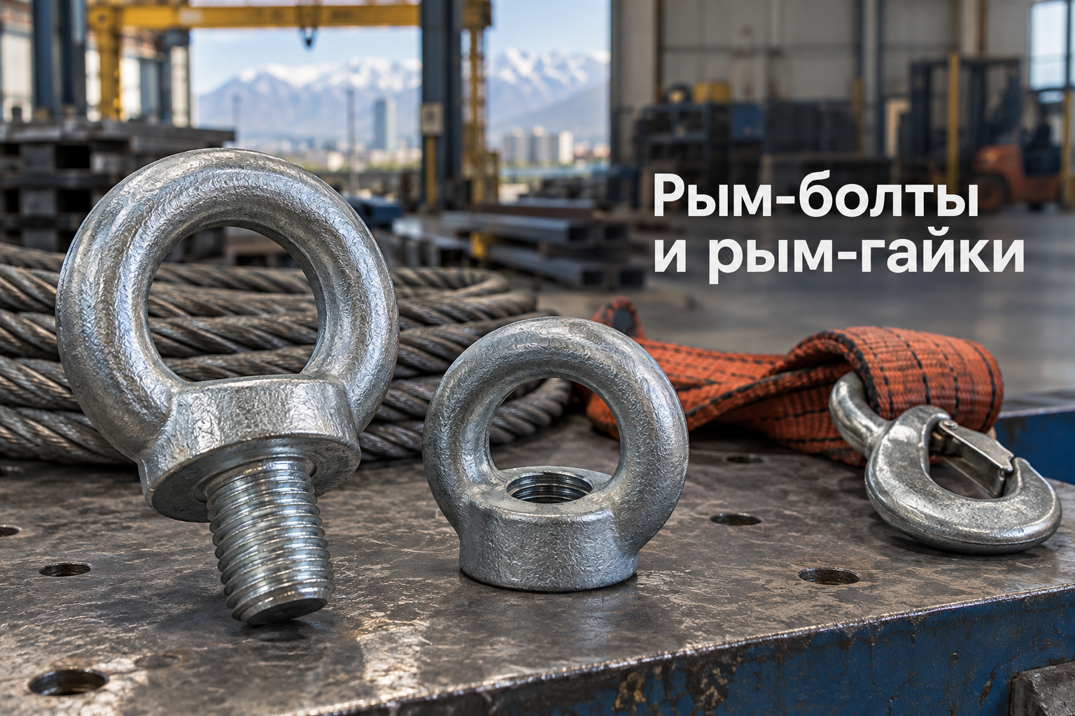Рым-болты DIN 580 и рым-гайки DIN 582: таблица грузоподъемности М6–М48, расчет углов строповки и правила монтажа в Казахстане