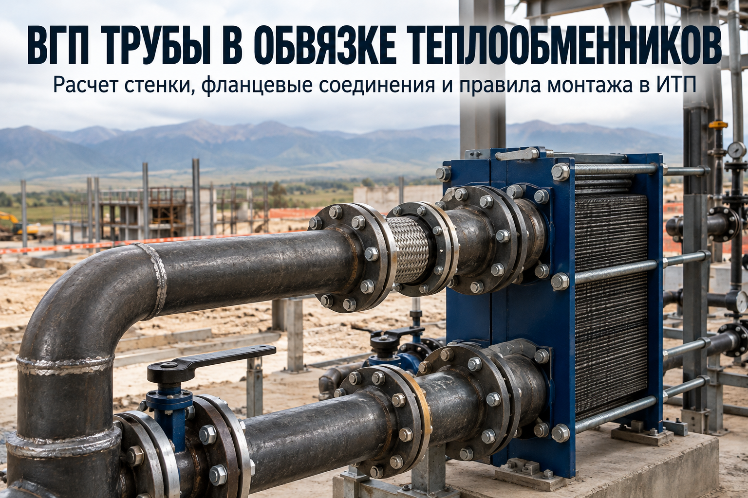 Водогазопроводные стальные трубы (ВГП) в обвязке пластинчатых теплообменников (ПТО): выбор стенки, фланцевые узлы и правила монтажа в Казахстане