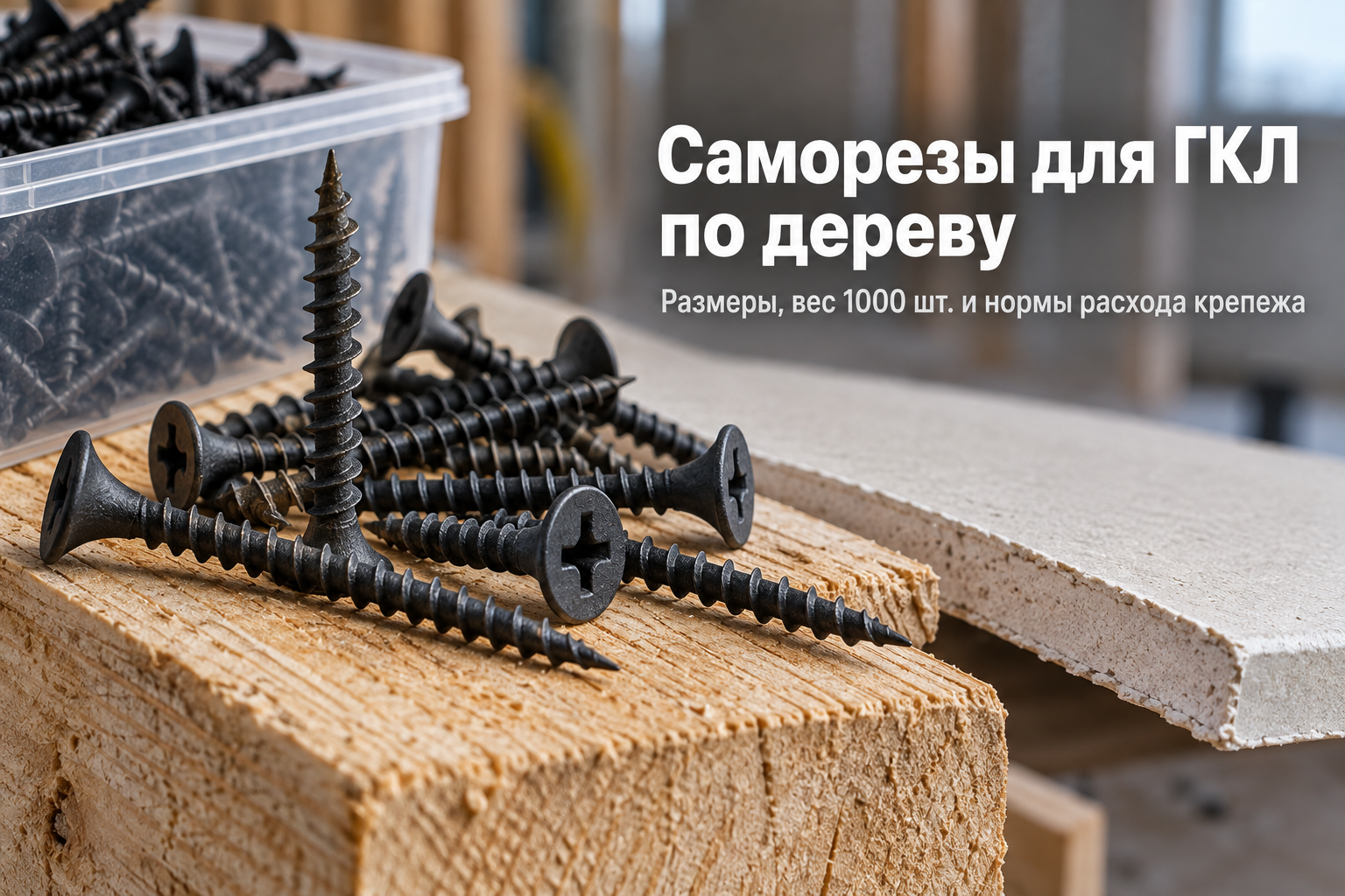 Саморезы для ГКЛ по дереву (оксидированные): размеры, таблица штук в 1 кг, расход и монтаж в Казахстане