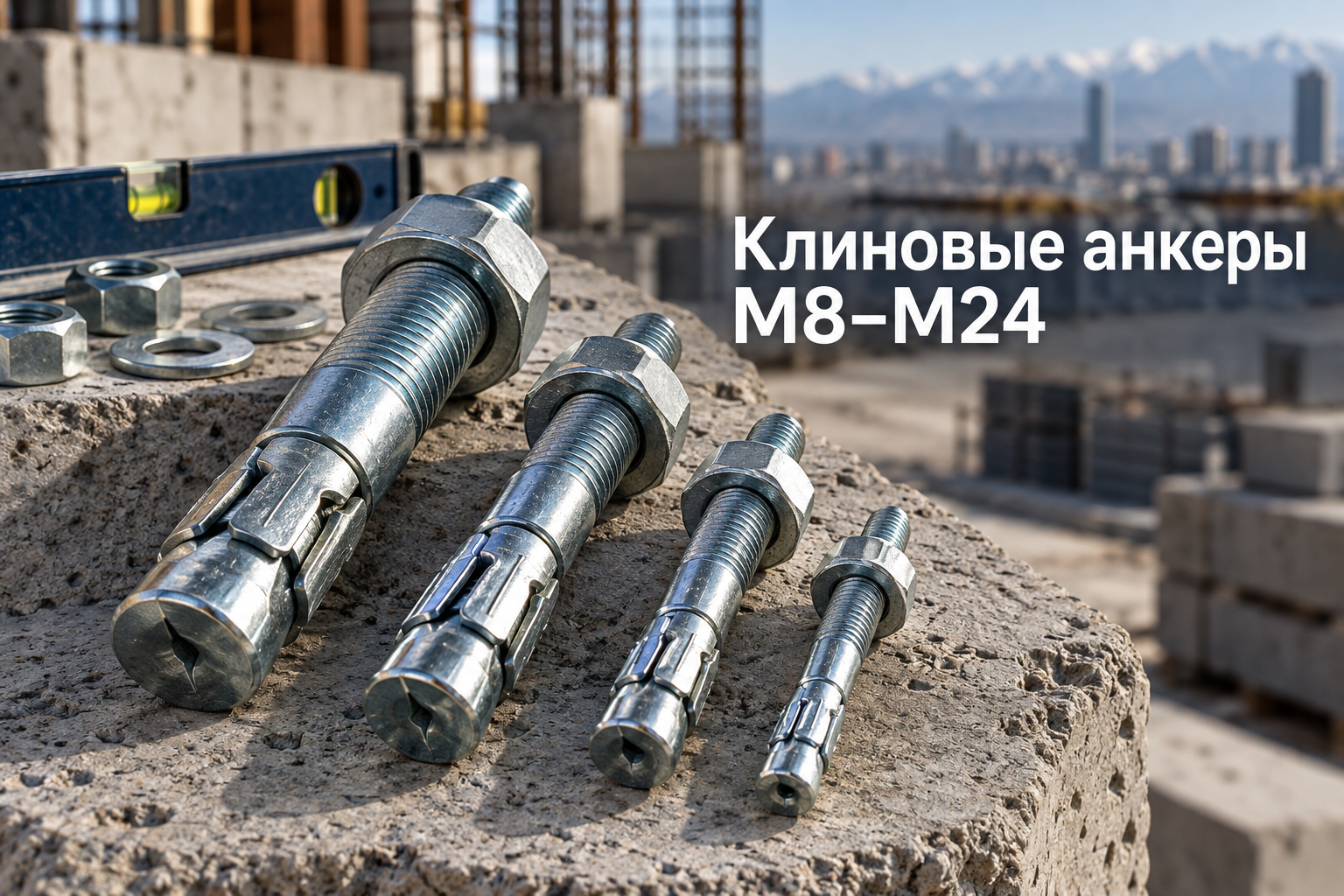 Клиновой анкер для бетона (М8–М24): размеры, несущая способность на вырыв и срез, таблица нагрузок и правила монтажа в РК