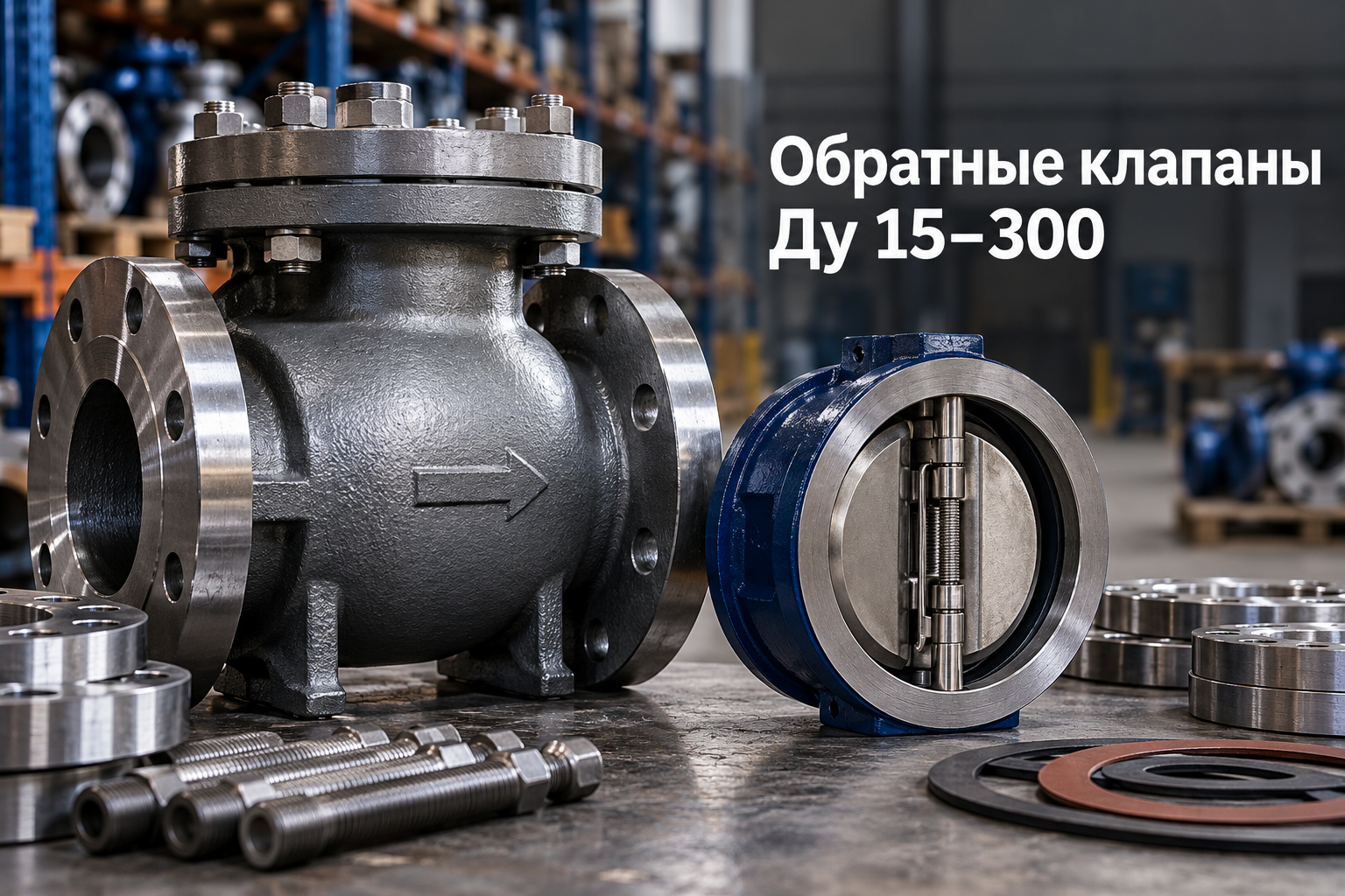 Клапаны обратные поворотные и межфланцевые (Ду 15–300): виды, устройство, подбор и правила монтажа в Казахстане