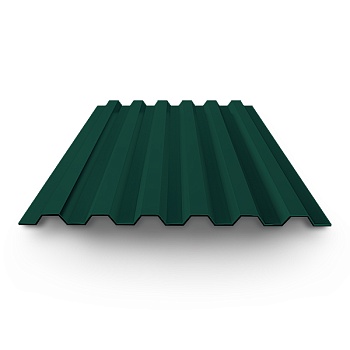 Профнастил окрашенный 0.5x1000x6000 ral 6005 1051 арт.1214174 с21 6000